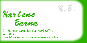 marlene barna business card